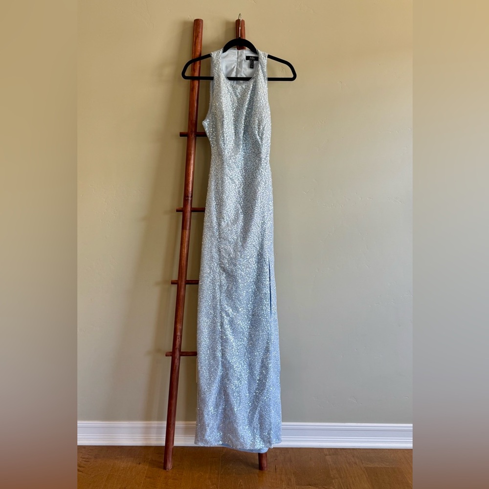 Aidan Mattox Sequin Cutout Mermaid Dress - Mist - Picture 3 of 6